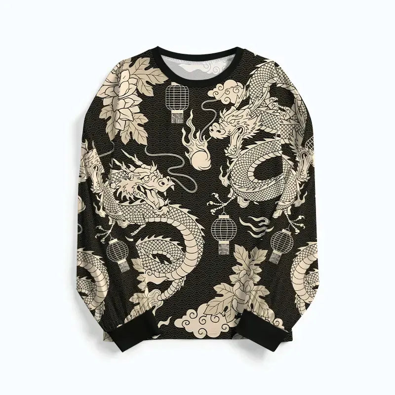 Two Dragons Playing With Pearl pajama set