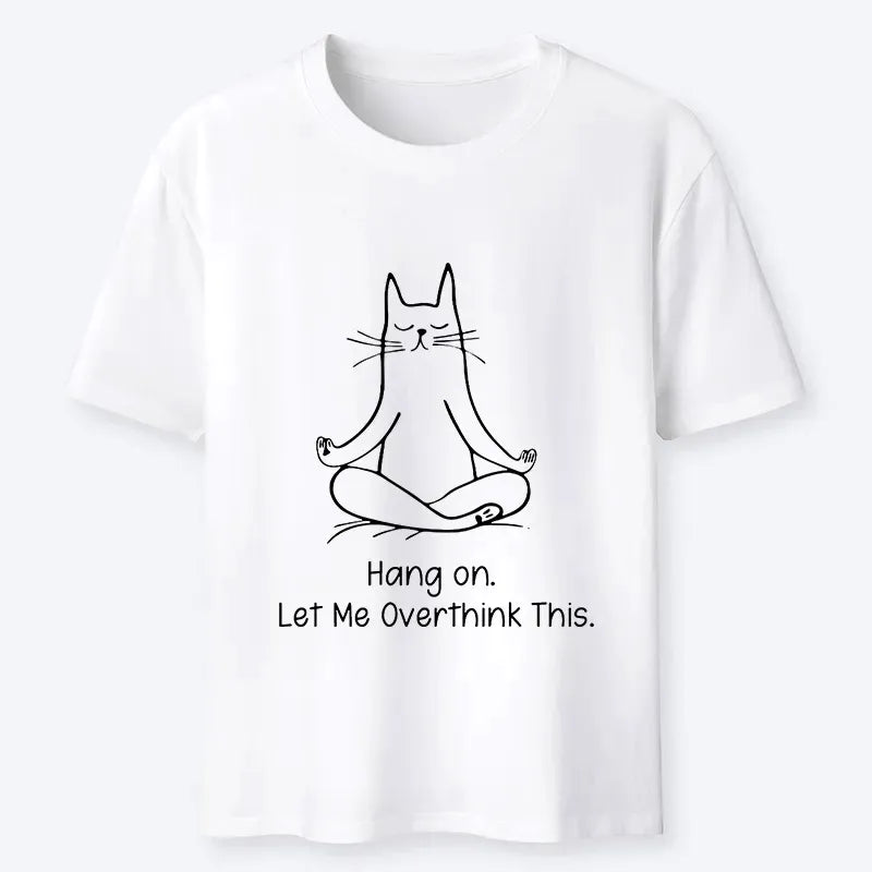 Meditating Cat Overthinking Vibe T-Shirt