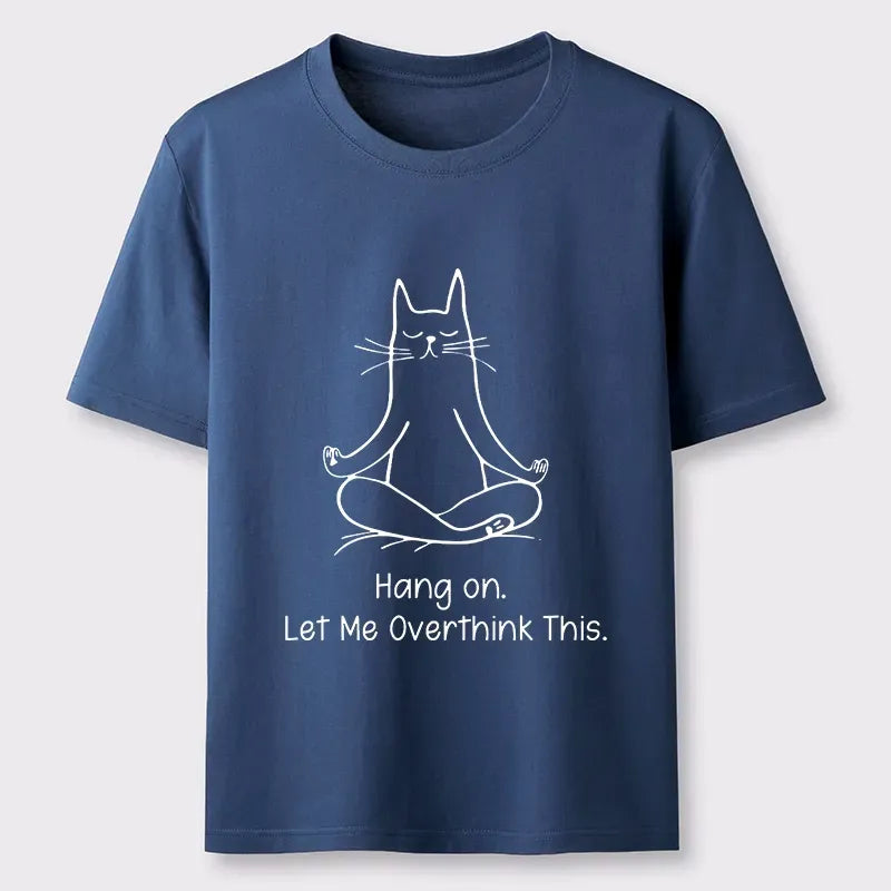 Meditating Cat Overthinking Vibe T-Shirt