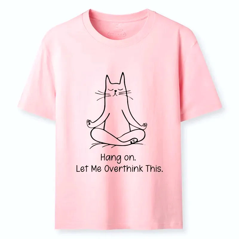 Meditating Cat Overthinking Vibe T-Shirt