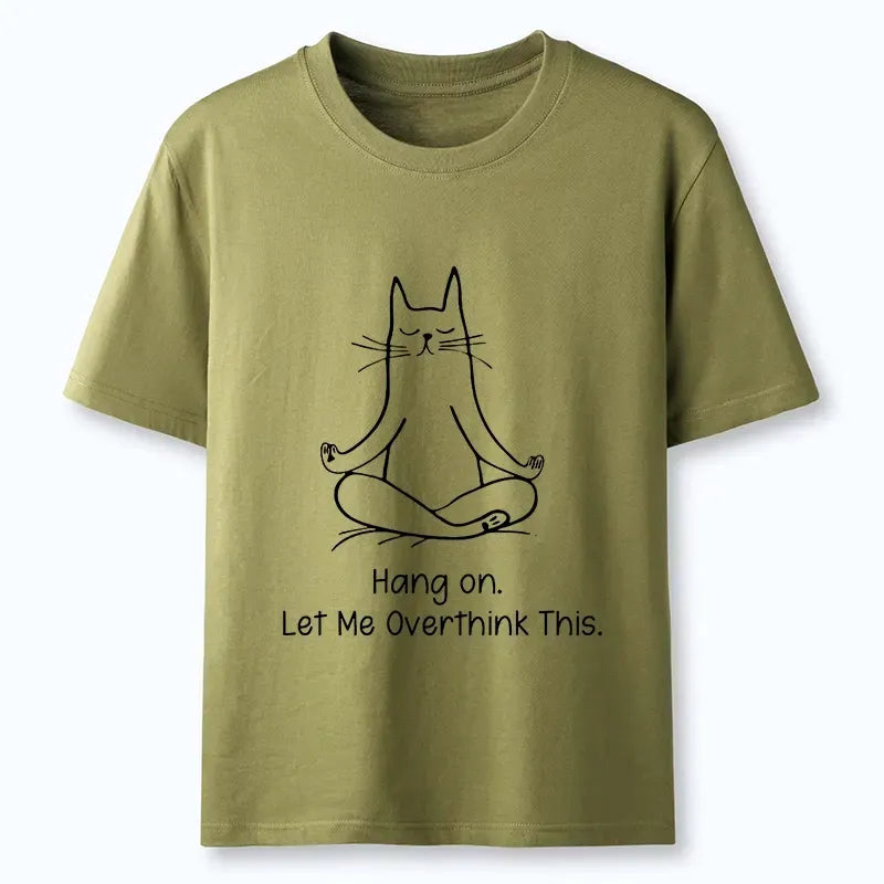 Meditating Cat Overthinking Vibe T-Shirt