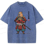 Washed Capybara Samurai Tee for Daily Wear