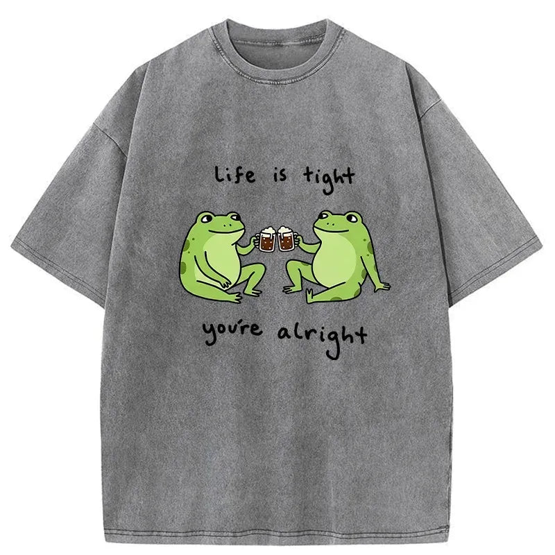 Happy Life Ukiyo-e Casual T-Shirt