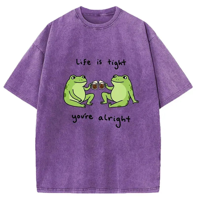 Happy Life Ukiyo-e Casual T-Shirt