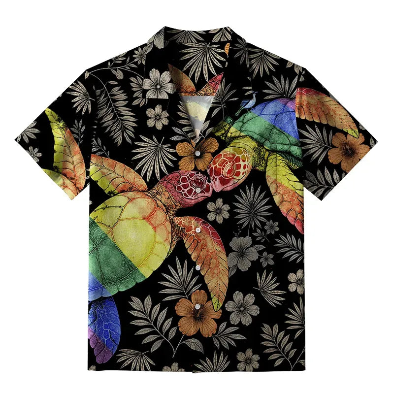 Japanese Aloha Shirt for Couple Vacation