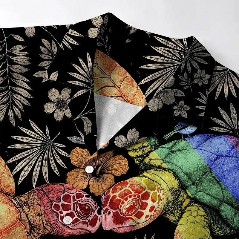 Unisex Floral Turtle Hawaiian Shirt Gift Idea