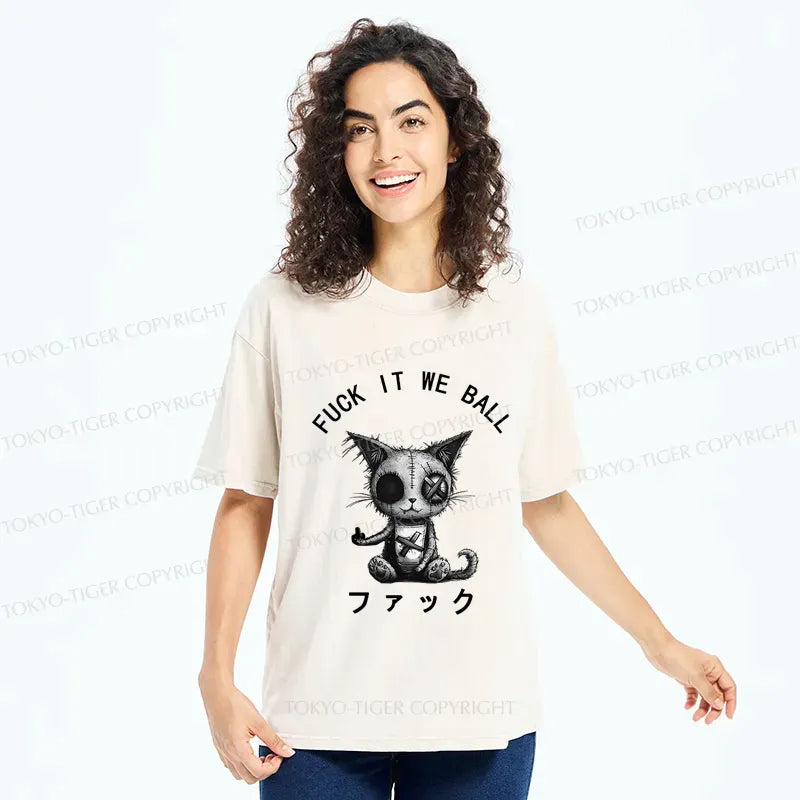 Kyoto-Lion Fck It We Ball Washed T-Shirt