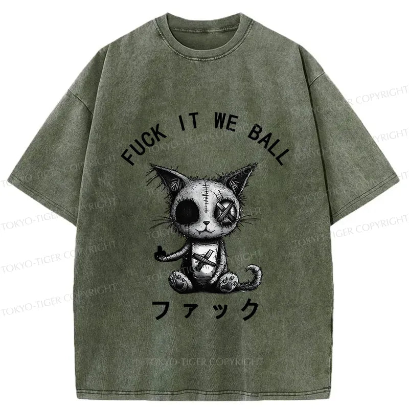 Kyoto-Lion Fck It We Ball Washed T-Shirt