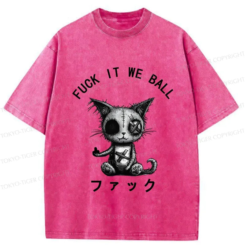 Japanese streetwear washed t-shirt for daily wear