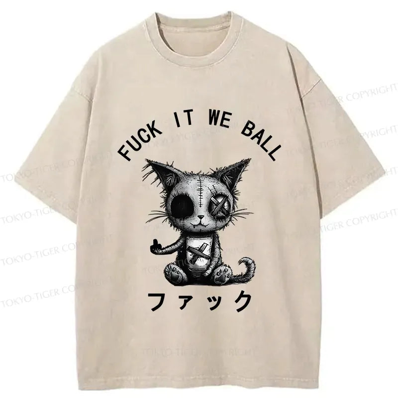 Kyoto-Lion Fck It We Ball Washed T-Shirt