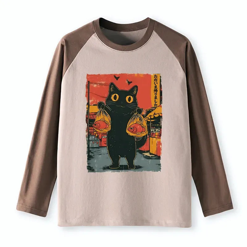 Cotton Long Sleeve T-shirt for Vacation