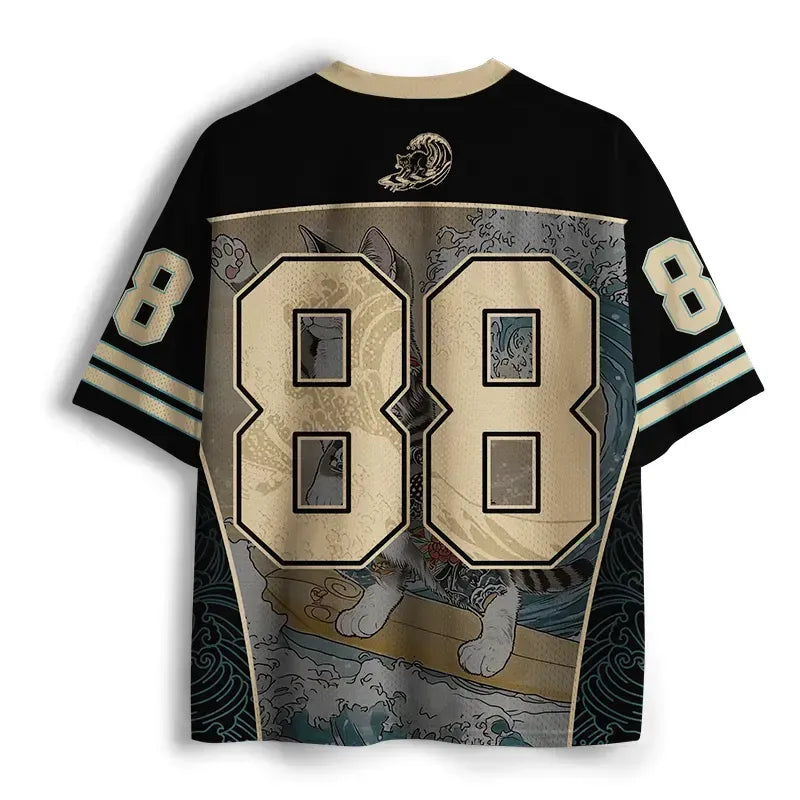 Kyoto Cat Surfing Mesh Jersey