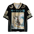 Unisex Cat Surfing Mesh Jersey
