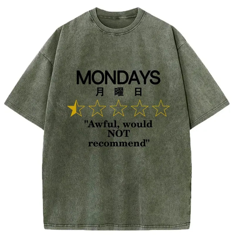 Kyoto-Lion Not Recommended On Mondays Washed T-Shirt