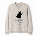 Japanese Vintage Cat Sweatshirt for Daily Wear