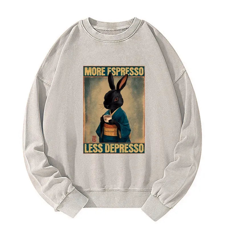 Trending Rabbit Washed Sweatshirt for Anime Convention