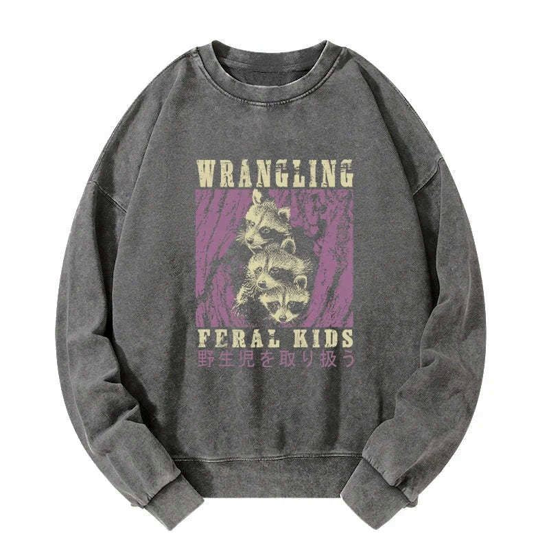 kyoto lion washed sweatshirt for kids