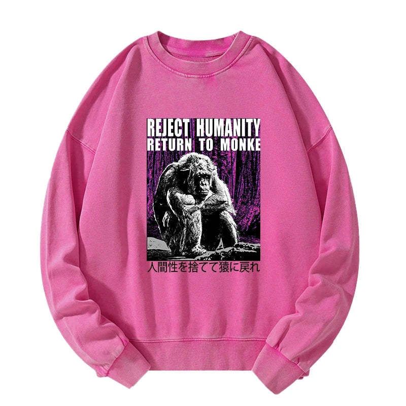 reject humanity return to monkey sweatshirt
