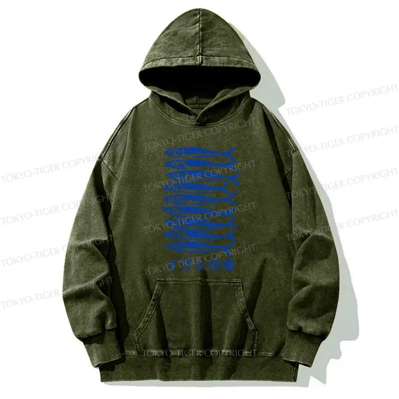 Kyoto-Lion Sardine Market Washed Hoodie