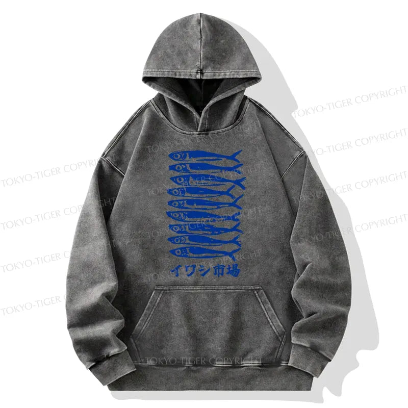 Kyoto-Lion Sardine Market Washed Hoodie
