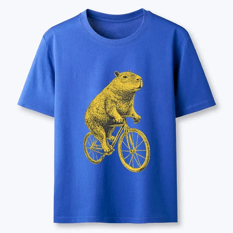 Kyoto-Lion Funny Capybara On A Bike Classic T-Shirt
