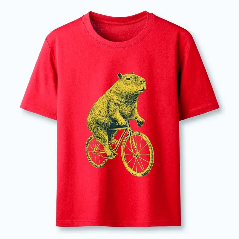 unisex funny capybara shirt for daily wear