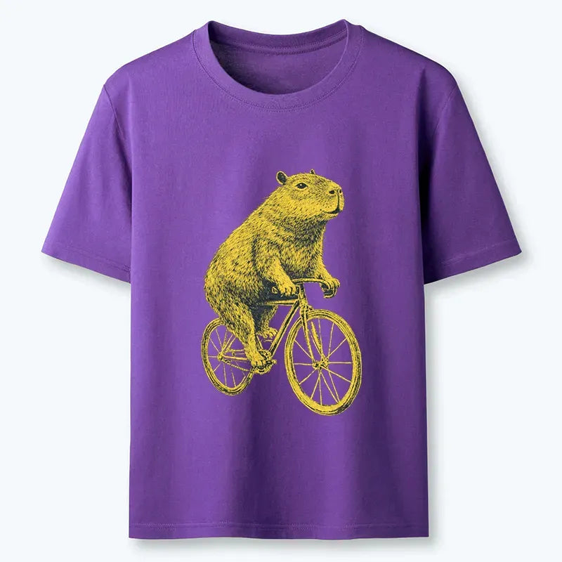 Kyoto-Lion Funny Capybara On A Bike Classic T-Shirt