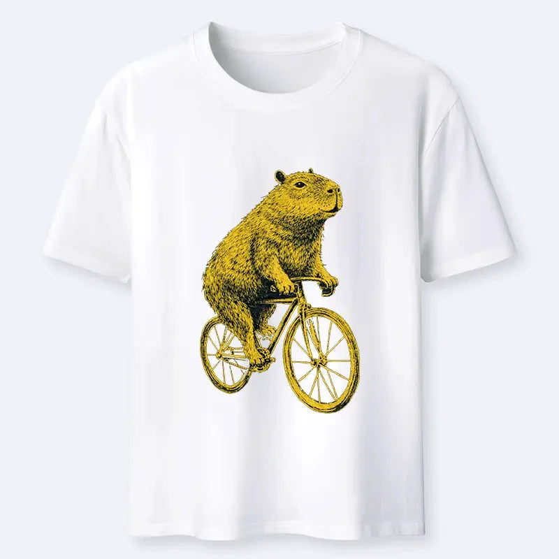 Kyoto-Lion Funny Capybara On A Bike Classic T-Shirt