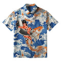 Kyoto-Lion Sumo Wrestler Holding A Koi Button-up Shirt