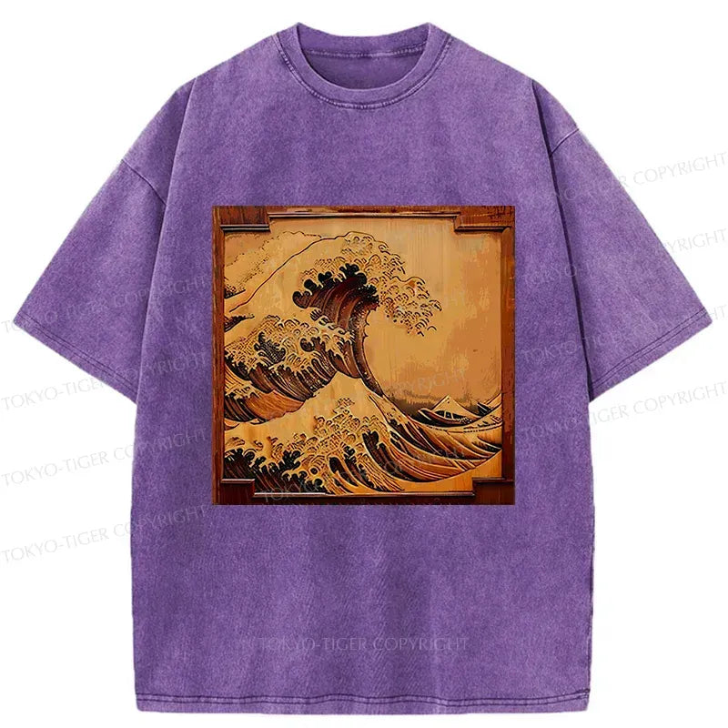 Japanese Ukiyoe Wave T-Shirt for Daily Wear