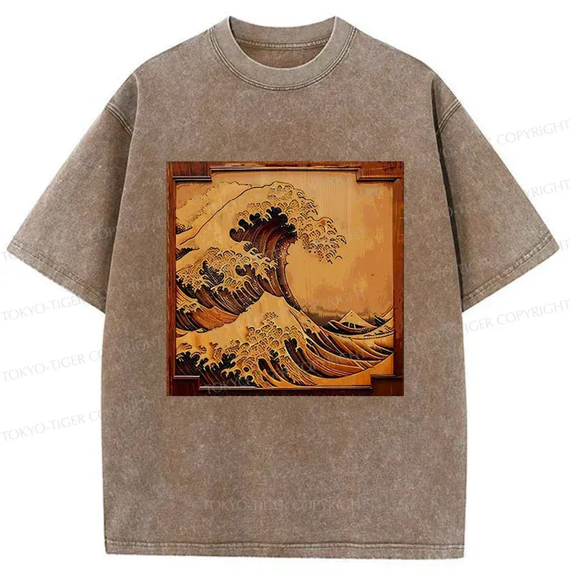 Japanese Ukiyoe Wave T-Shirt for Daily Wear