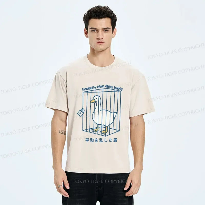 Japanese vintage washed t-shirt for men
