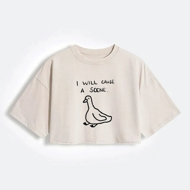 Stupid Goose Japan Streetwear Crop Top