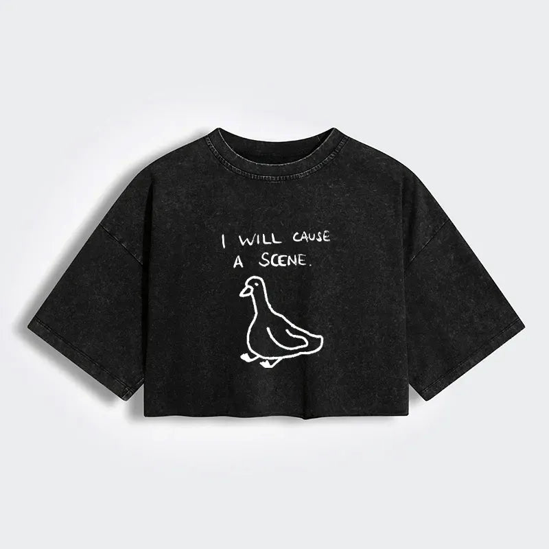 Stupid Goose Japan Streetwear Crop Top