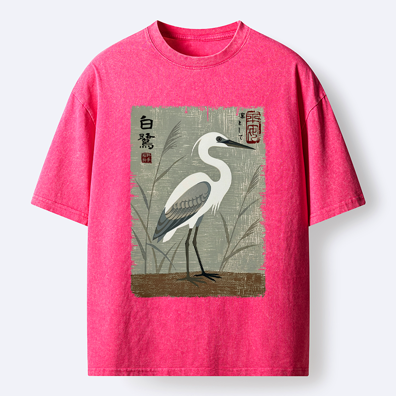 Kyoto-Lion Washed T-Shirt for Daily Wear