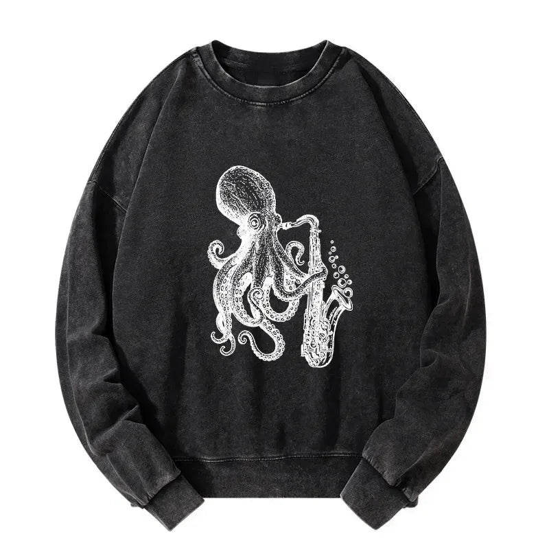 Vintage Washed Sweatshirt for Daily Wear
