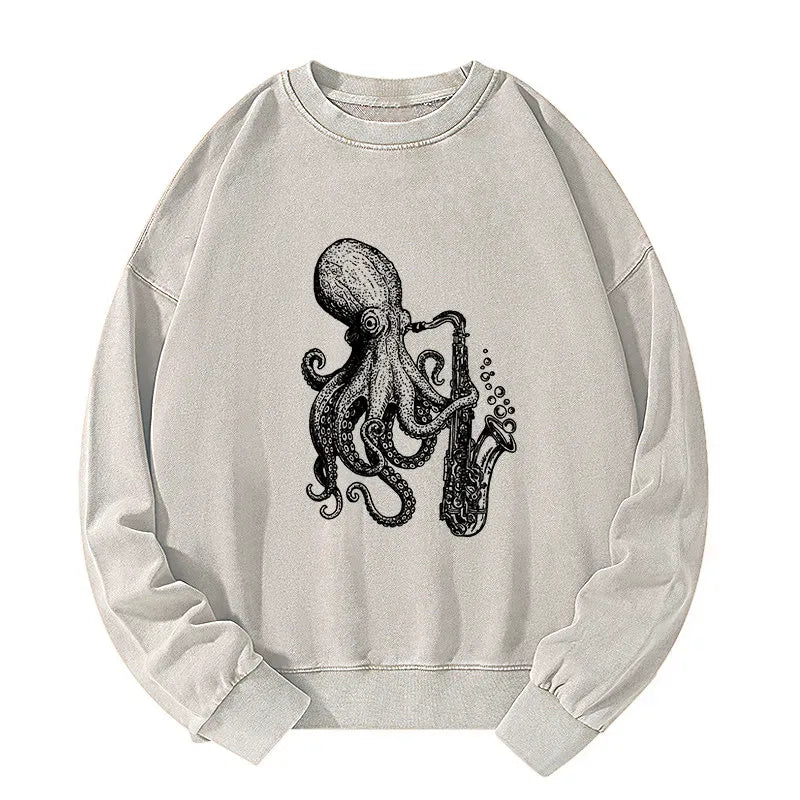Vintage Washed Sweatshirt for Daily Wear