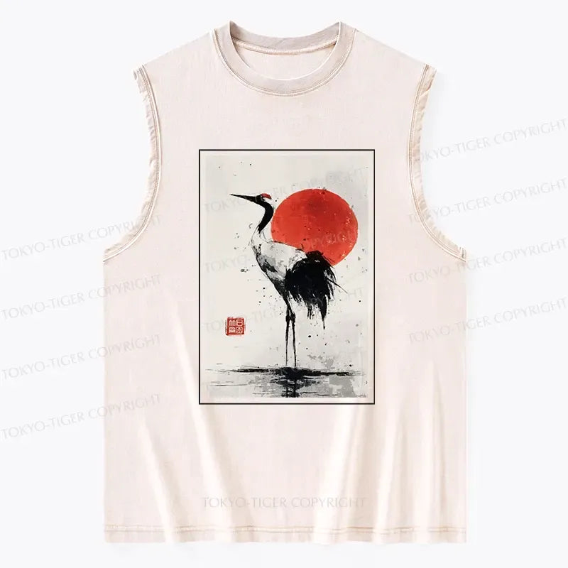 Washed Red-crowned Crane Tank On Sale