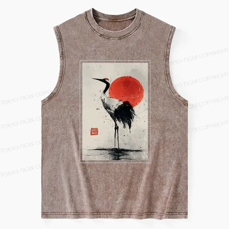 Washed Red-crowned Crane Tank On Sale