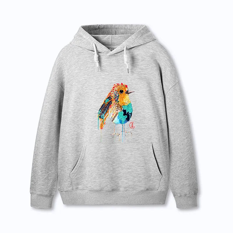 Kyoto-Lion Sparkly Wild Bird Classic Hoodie