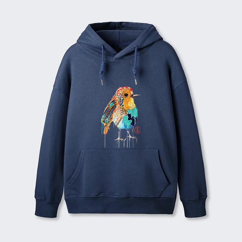 Kyoto-Lion Sparkly Wild Bird Classic Hoodie