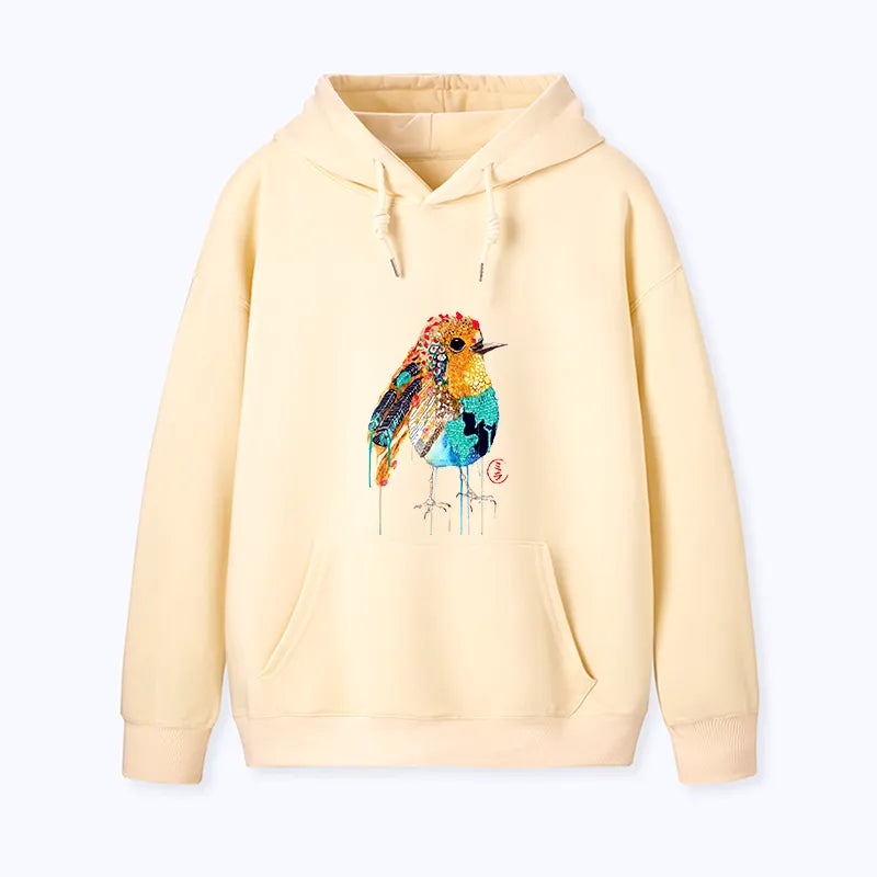 Kyoto-Lion Sparkly Wild Bird Classic Hoodie