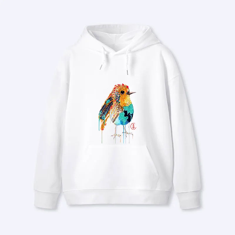 Kyoto-Lion Sparkly Wild Bird Classic Hoodie