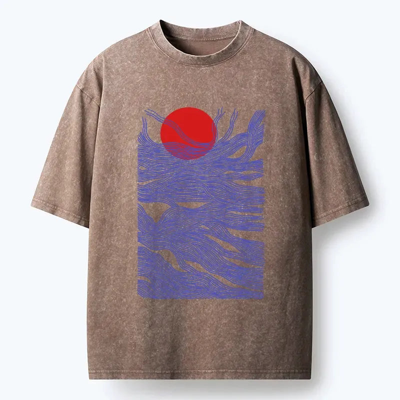 Japanese woodblock print t-shirt on sale