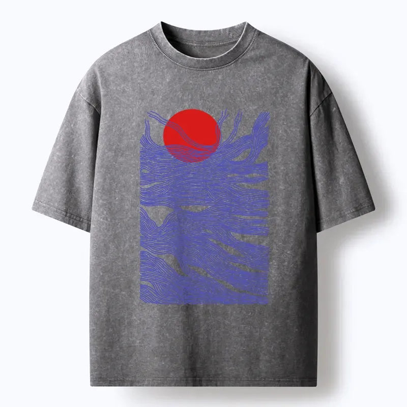 Japanese woodblock print t-shirt on sale