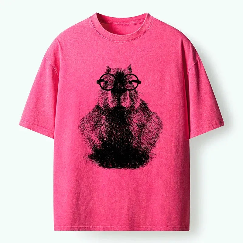 Japanese Capybara With Glasses T-Shirt