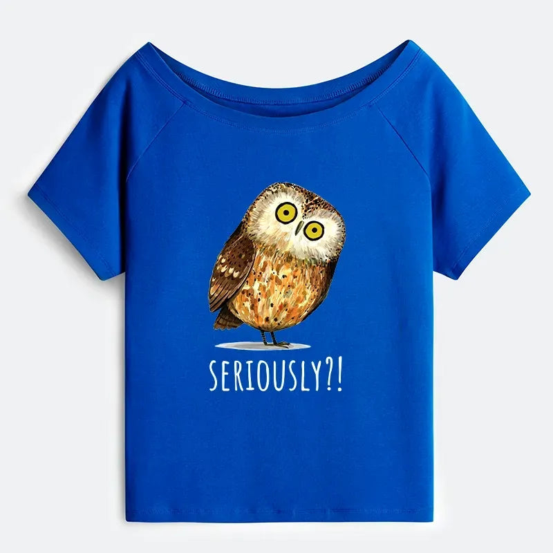 Seriously Confused Owl Japanese Style Tee