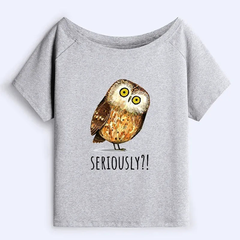 Cute Owl Meme Shirt for Women