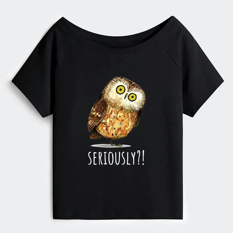 Cute Owl Meme Shirt for Women