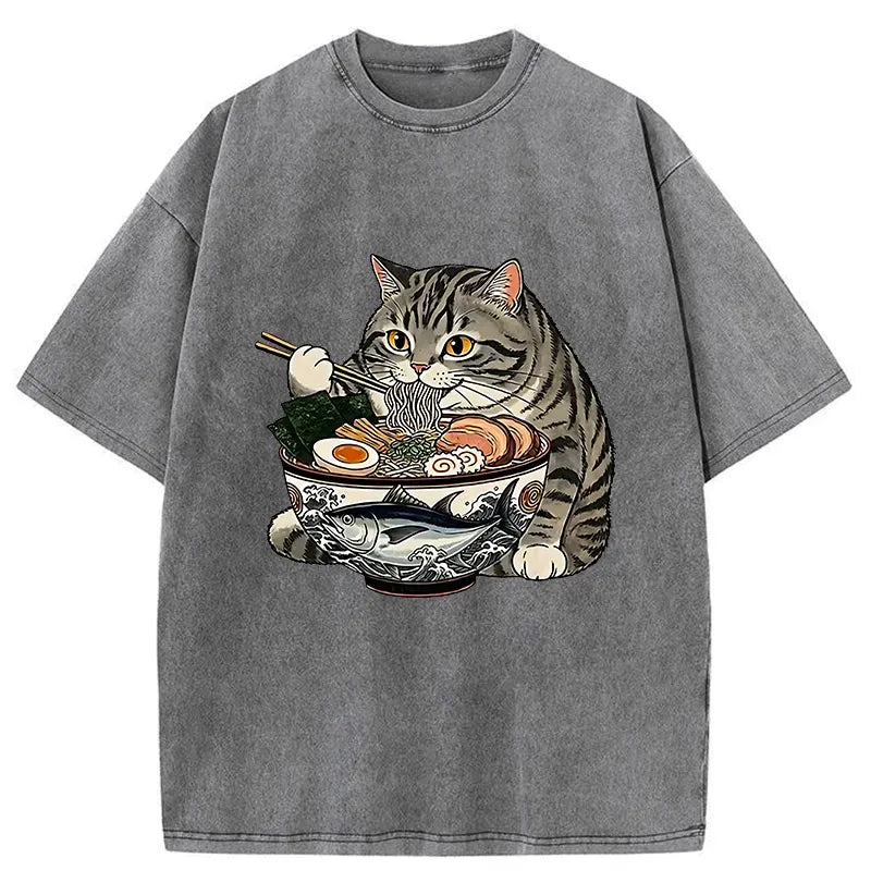 Washed Vintage T-Shirt for Summer Vacation